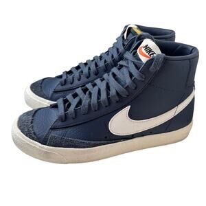 Nike Blazer Mid '77 Vintage Thunder Blue & White Leather Sneaker 7.5